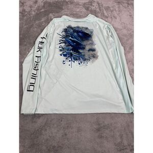 Huk Men's KC Pursuit Long Sleeve T Shirt Men's Size Large Blue